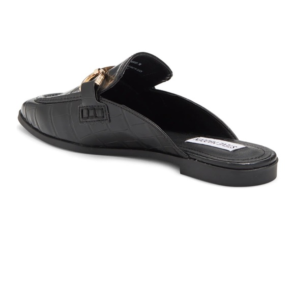 Steve Madden Royals Black Croc Loafers - Picture 4 of 7